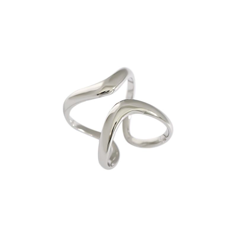 Fashion Hollow Irregular 925 Sterling Silver Adjustable Ring
