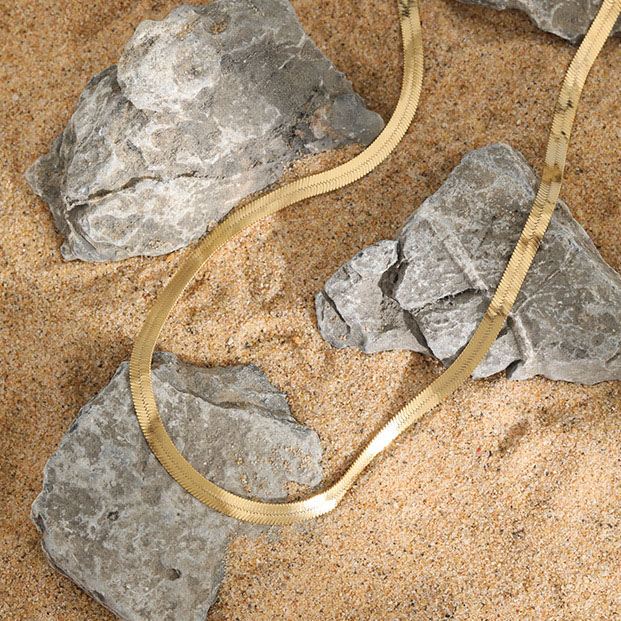 Minimalism Flat Snake Chain 925 Sterling Silver Choker Necklace