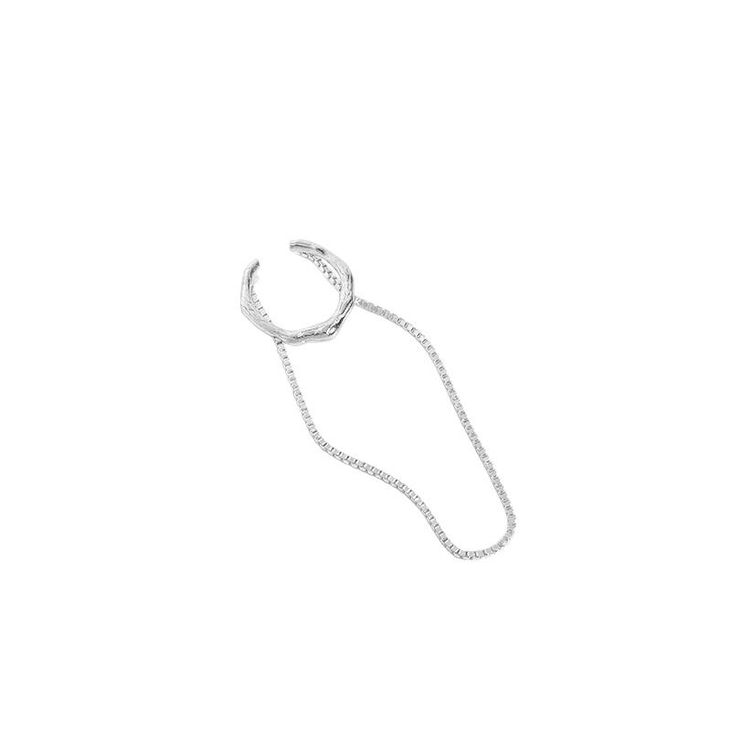 Modern Chain Tassels 925 Sterling Silver Non-Pierced Earring(Single)