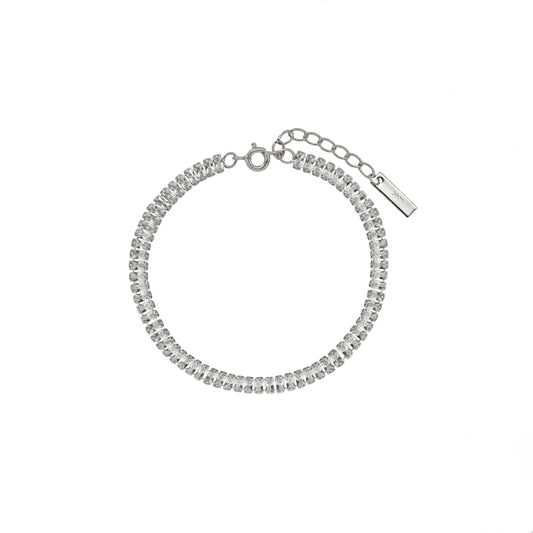 Elegant Rectangle CZ Geometry 925 Sterling Silver Bracelet/Anklet
