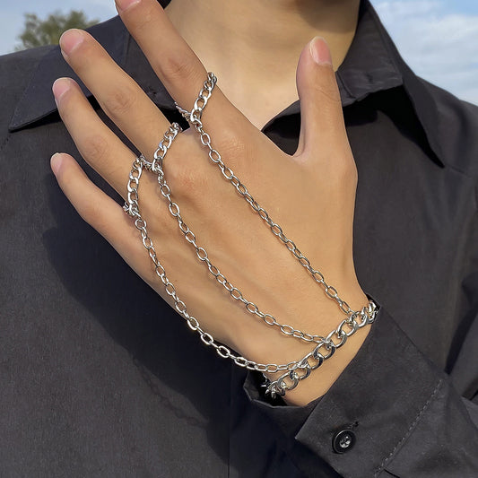 Men Fashion Chain Link Hip Hop Style Ring