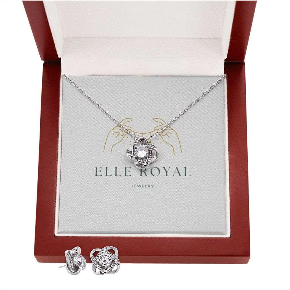 Elle Royal Love Knot Earring & Necklace Set!