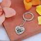 Mom Graphic Heart Keychain (Silver)