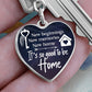New Home Graphic Heart Keychain (Silver)