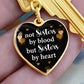 Sisters by heart Graphic Heart Keychain (Silver)