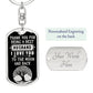 Thank you for being a best Husband Love couple Dog Tag with Swivel Keychain (Steel)