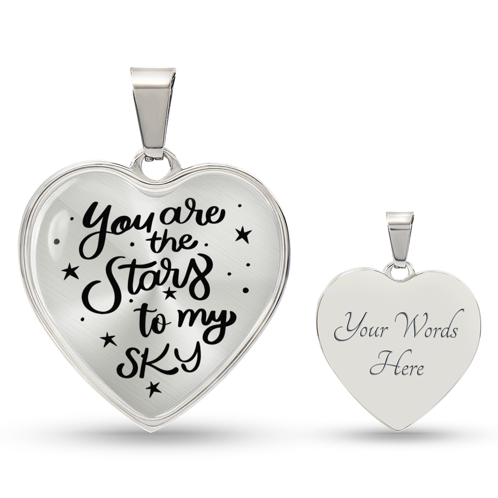 You are the stars couple Snake Chain Silver Heart