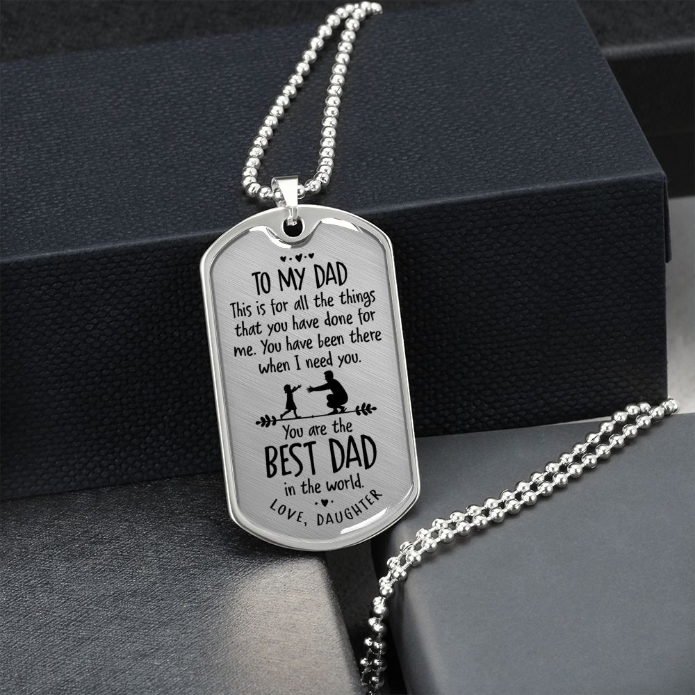 Graphical Dog Tag & Ball Chain (Steel)