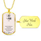 Dog Tag Chain Engraved - Elle Royal Jewelry