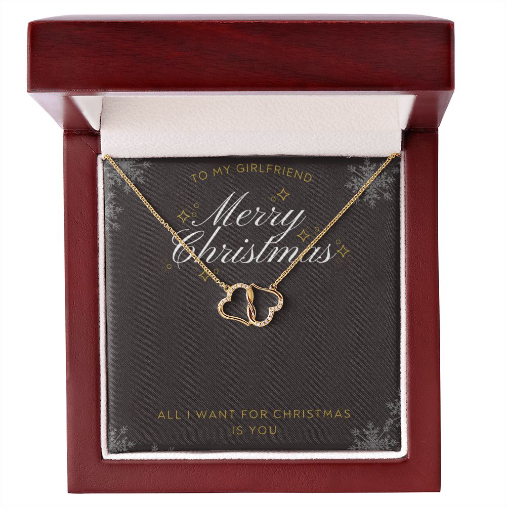 To my girlfriend Merry Christmas Everlasting Love Necklace