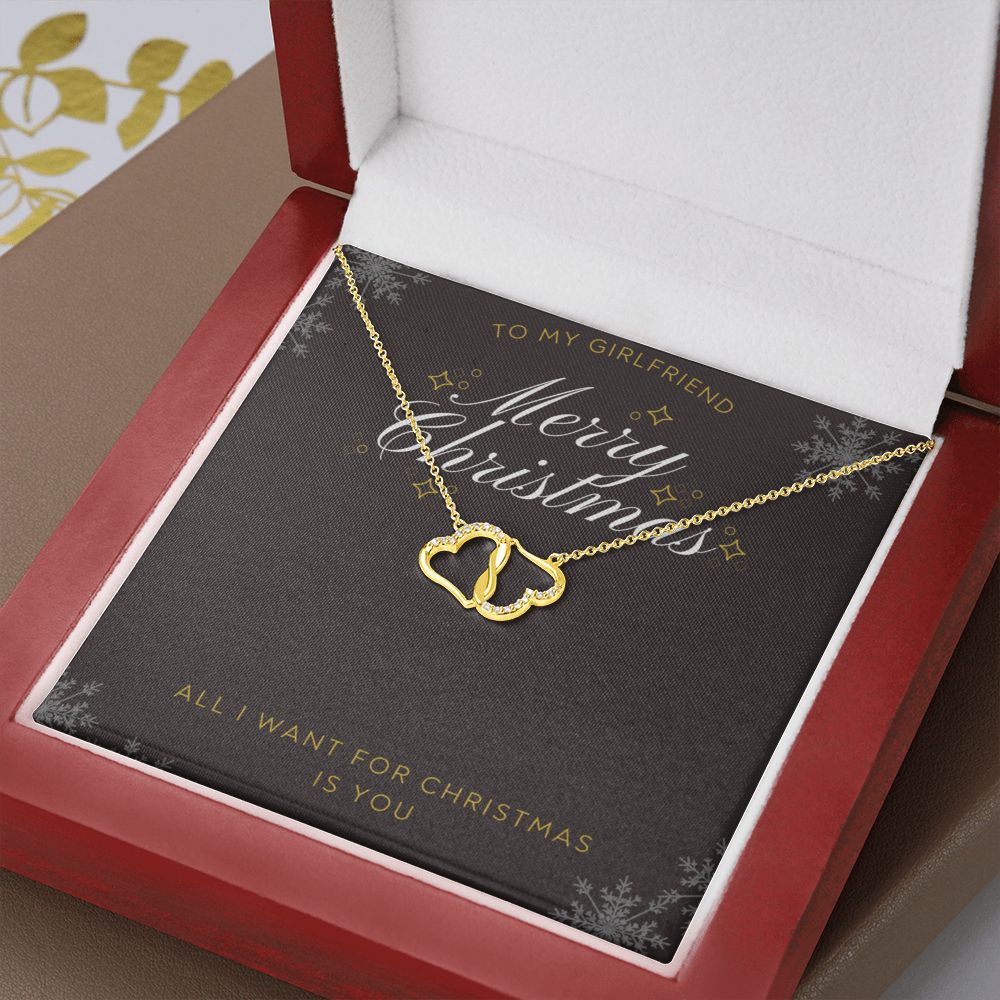 To my girlfriend Merry Christmas Everlasting Love Necklace