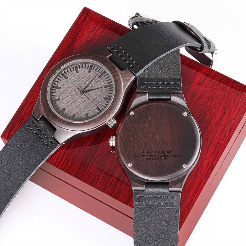 Wooden Watch Engraved - Elle Royal Jewelry