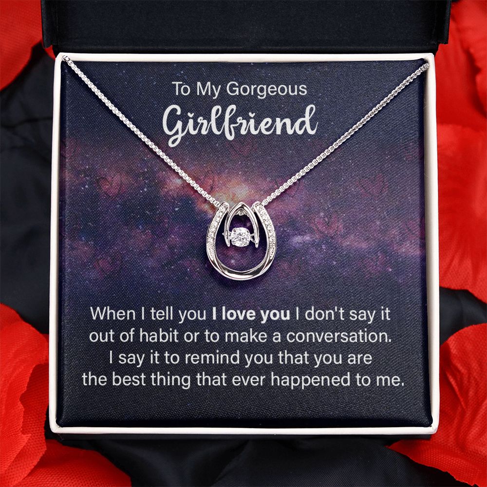 My girlfriend Lucky in love necklace
