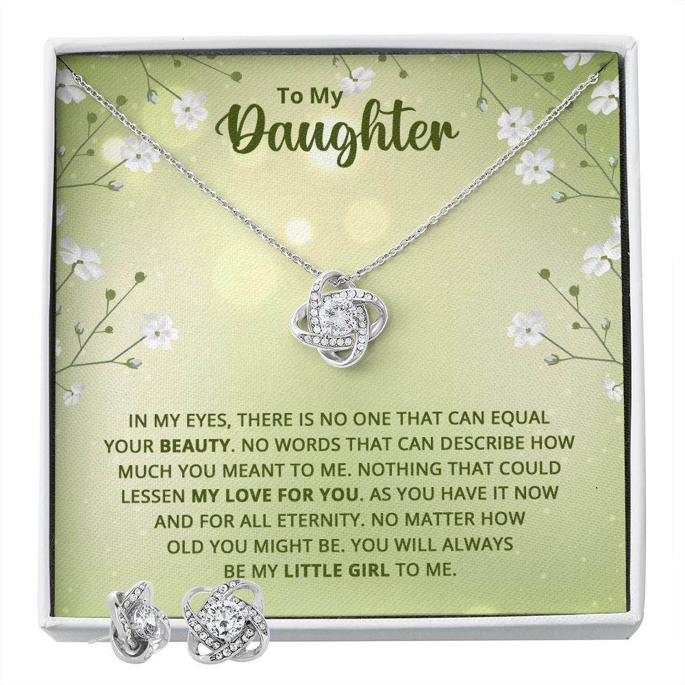 Love Daughter Knot Earring & Necklace Set! - Elle Royal Jewelry