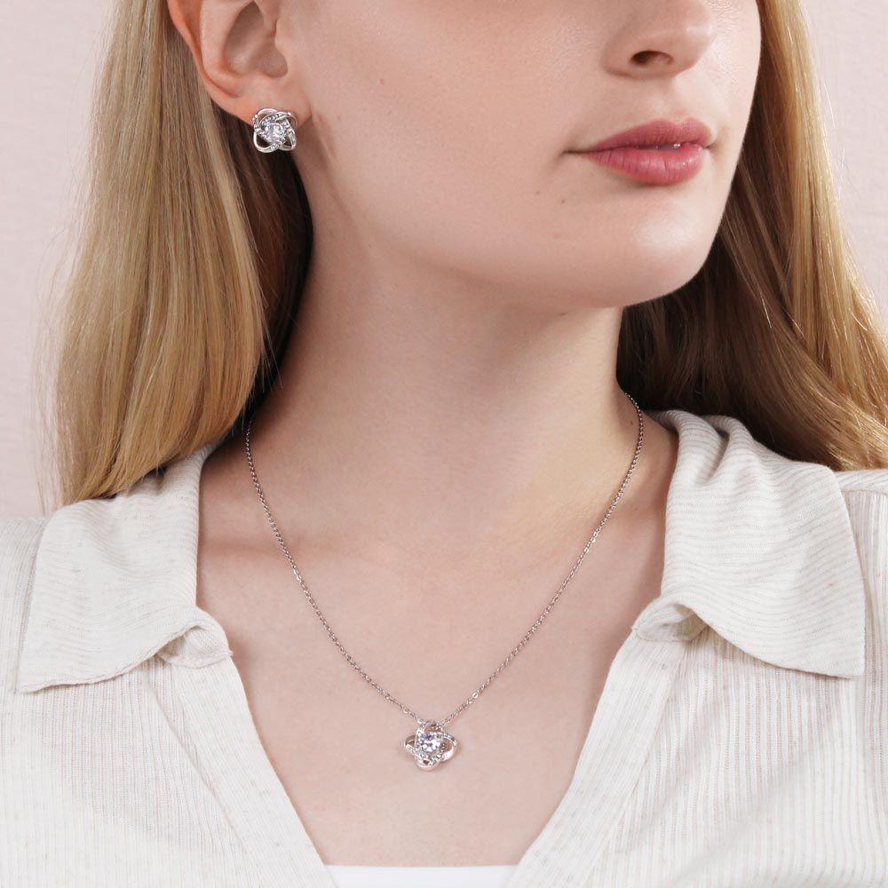 Love Knot Necklace & Earring Set! - Elle Royal Jewelry