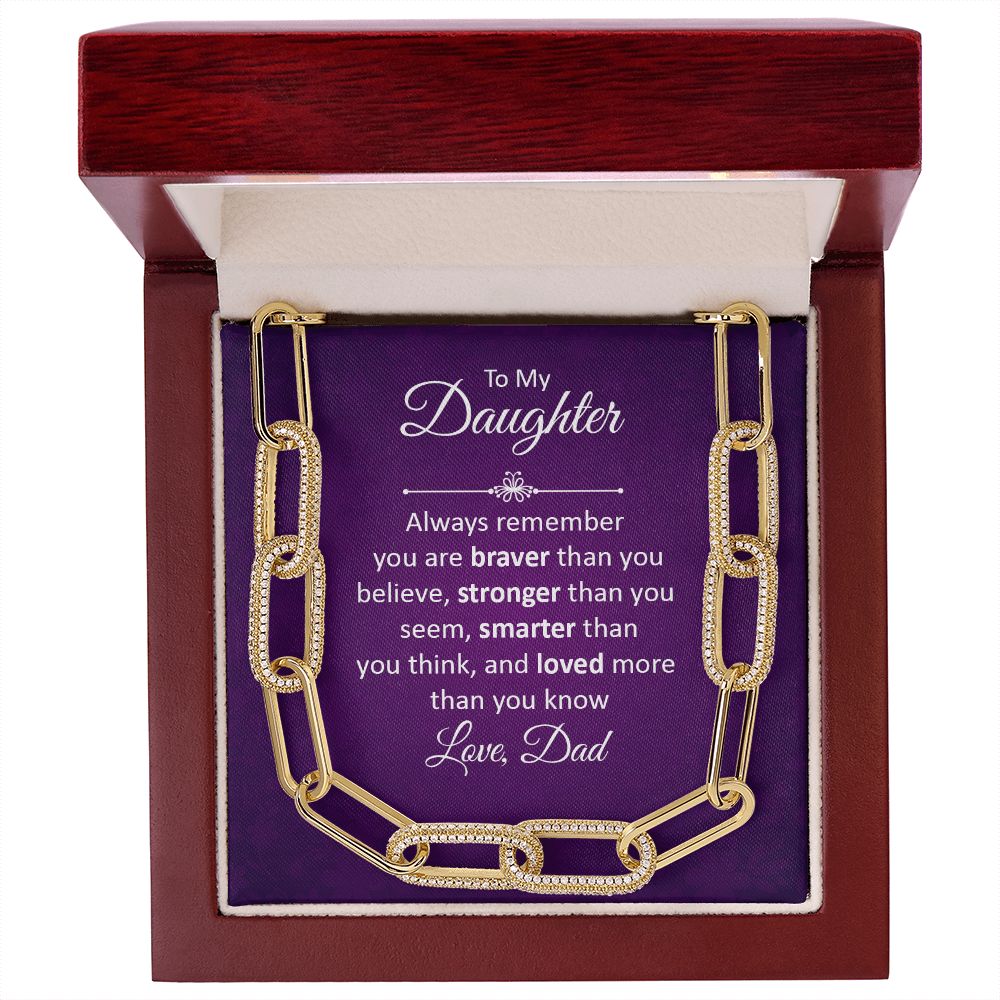 My daughter Love - from Dad Forever Linked Necklace