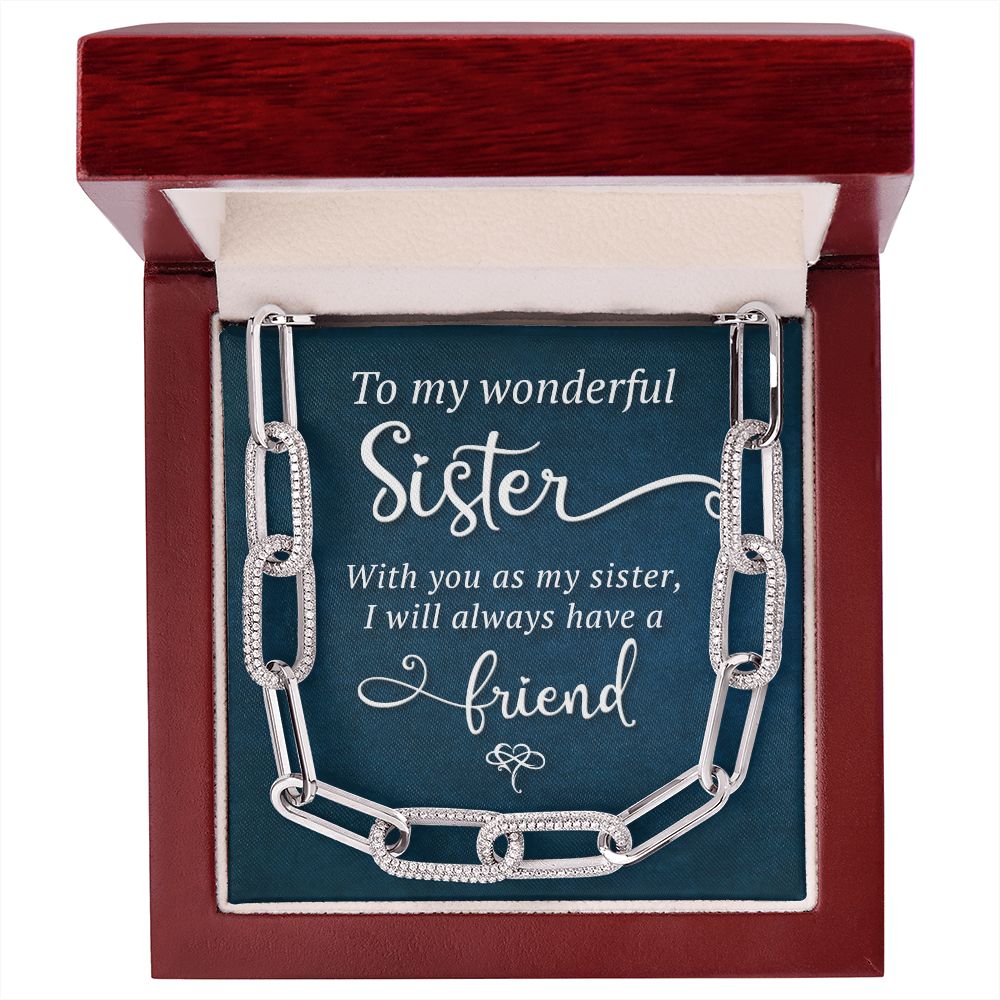 My wonderful sister - love Forever Linked Necklace