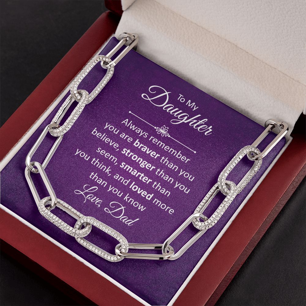 My daughter Love - from Dad Forever Linked Necklace