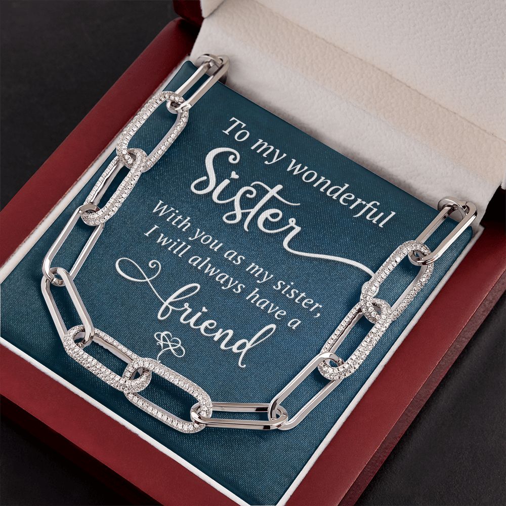 My wonderful sister - love Forever Linked Necklace