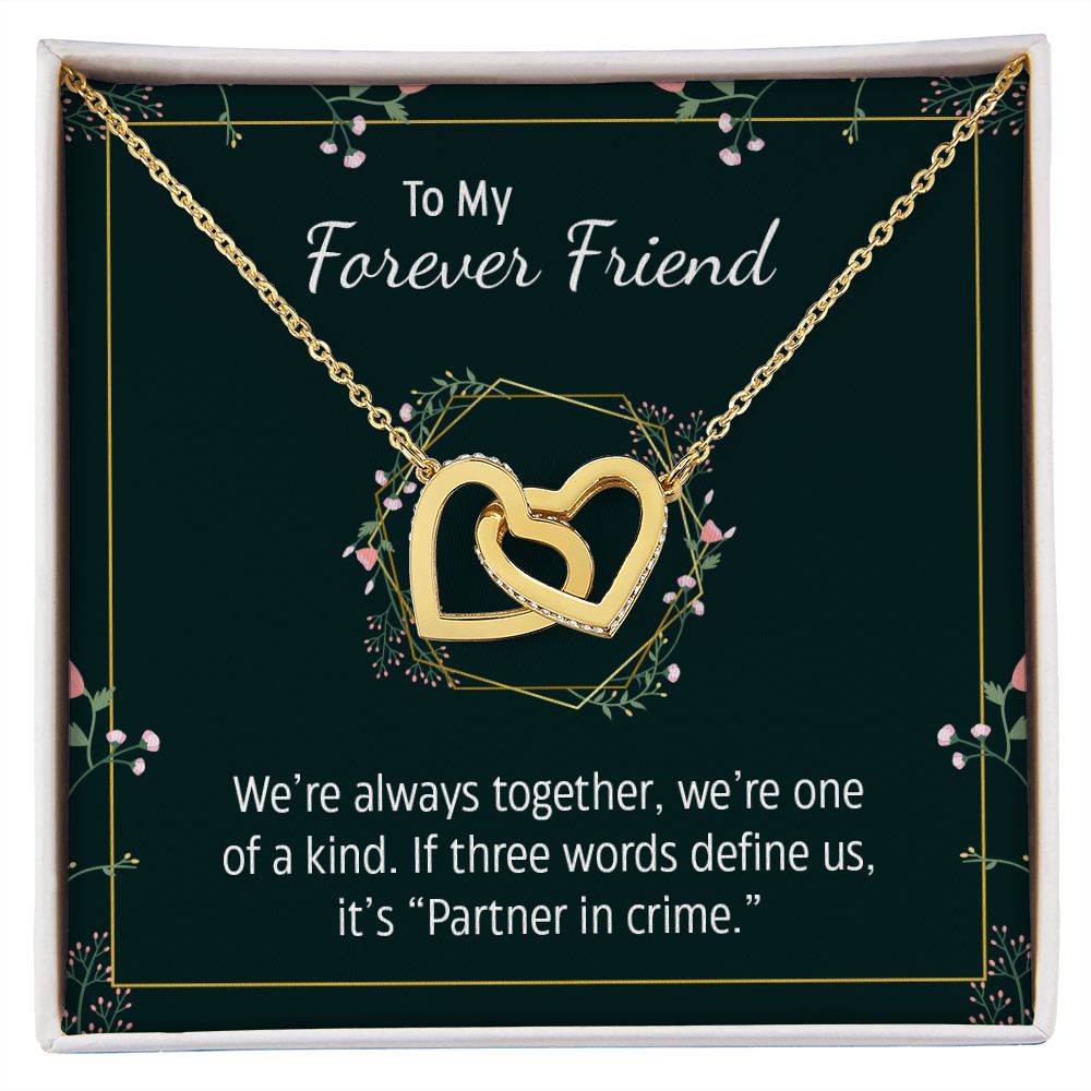 My forever friend - Friendship Interlocking hearts necklace