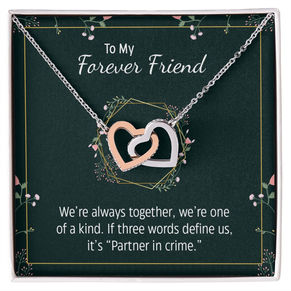 My forever friend - Friendship Interlocking hearts necklace