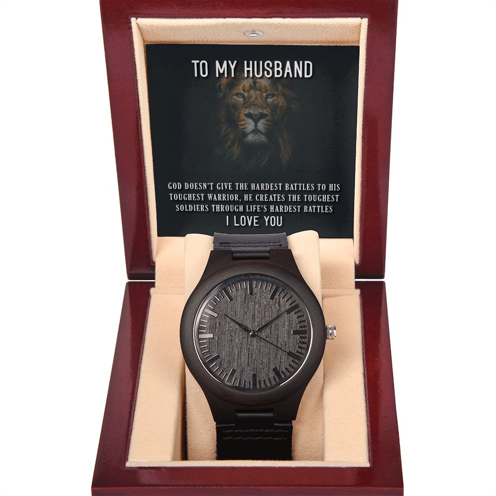 Men Wooden Watch for my soulmate with Mahogany Box