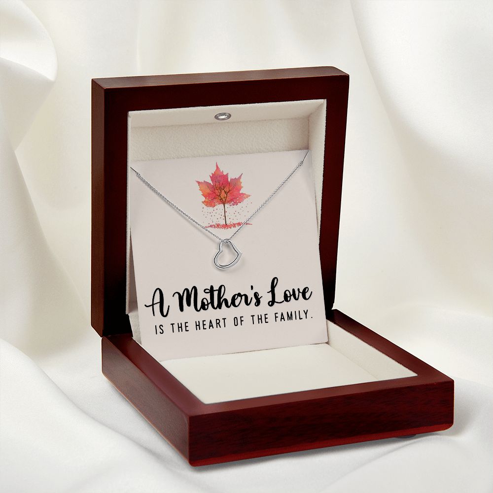 A mother’s love Delicate Heart Necklace