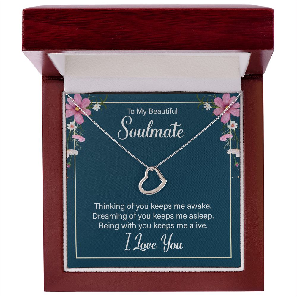 My Soulmate Delicate Heart Necklace