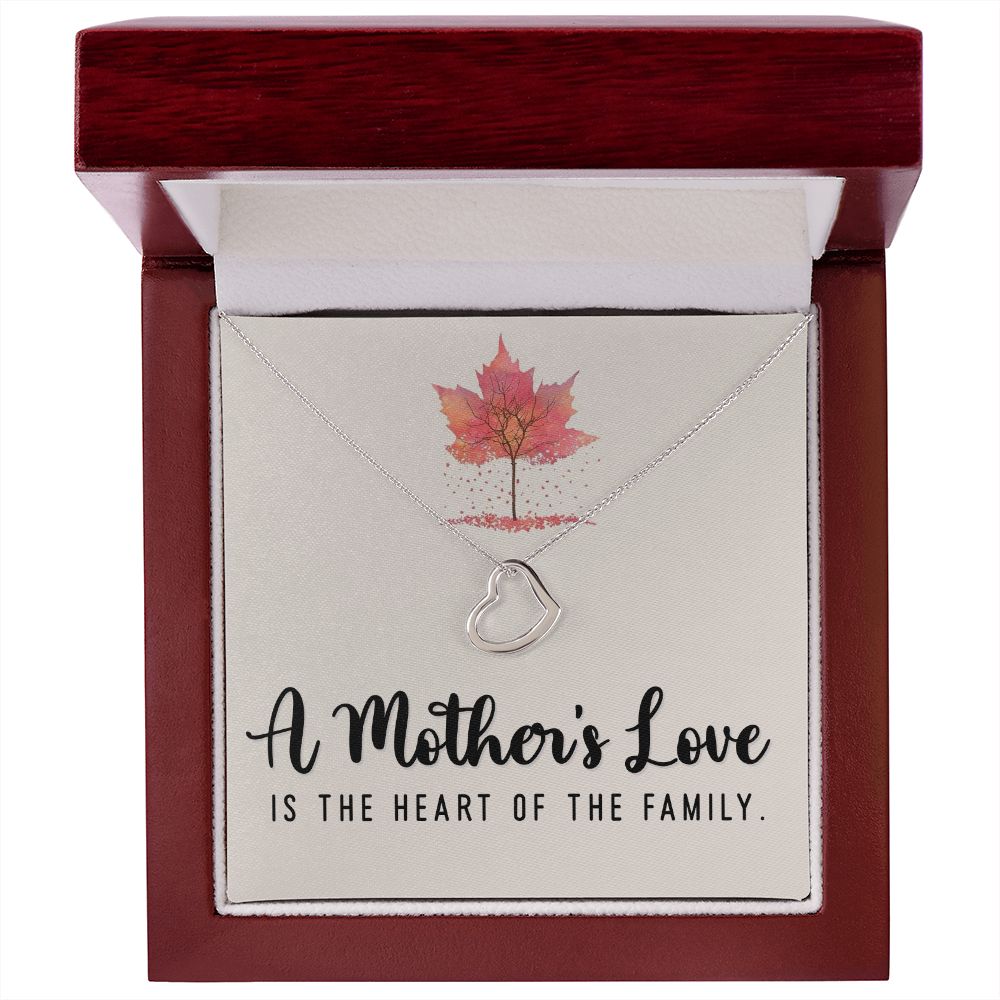 A mother’s love Delicate Heart Necklace