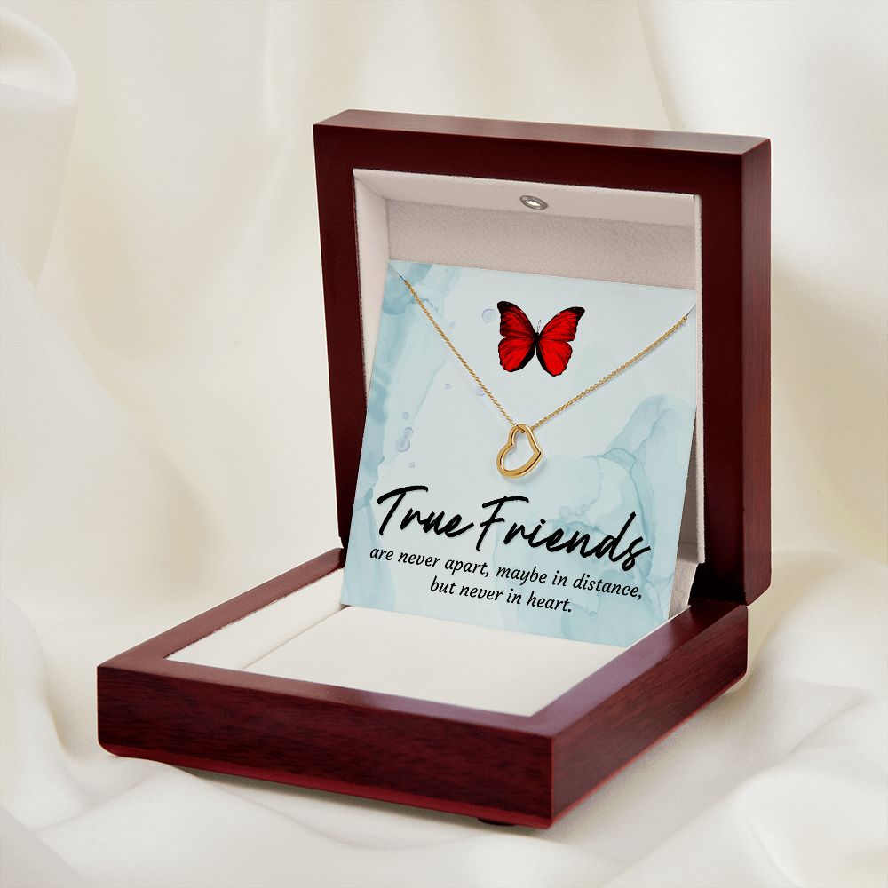 True Friends - Friendship Delicate Heart Necklace