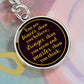 You are stronger than you think - Circle Pendant with Keychain Silver