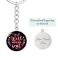 Soul Wellness Circle Pendant with Keychain Silver