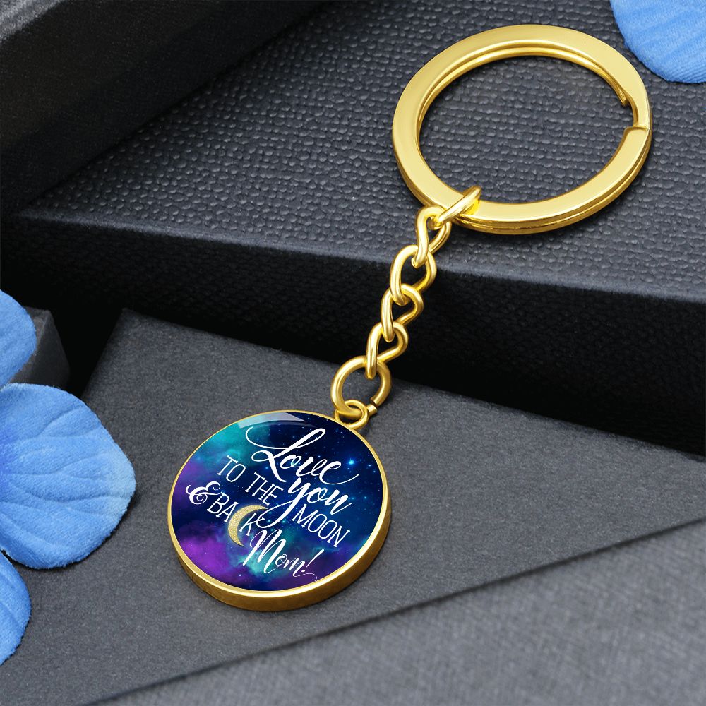 Circle Pendant with Keychain Silver