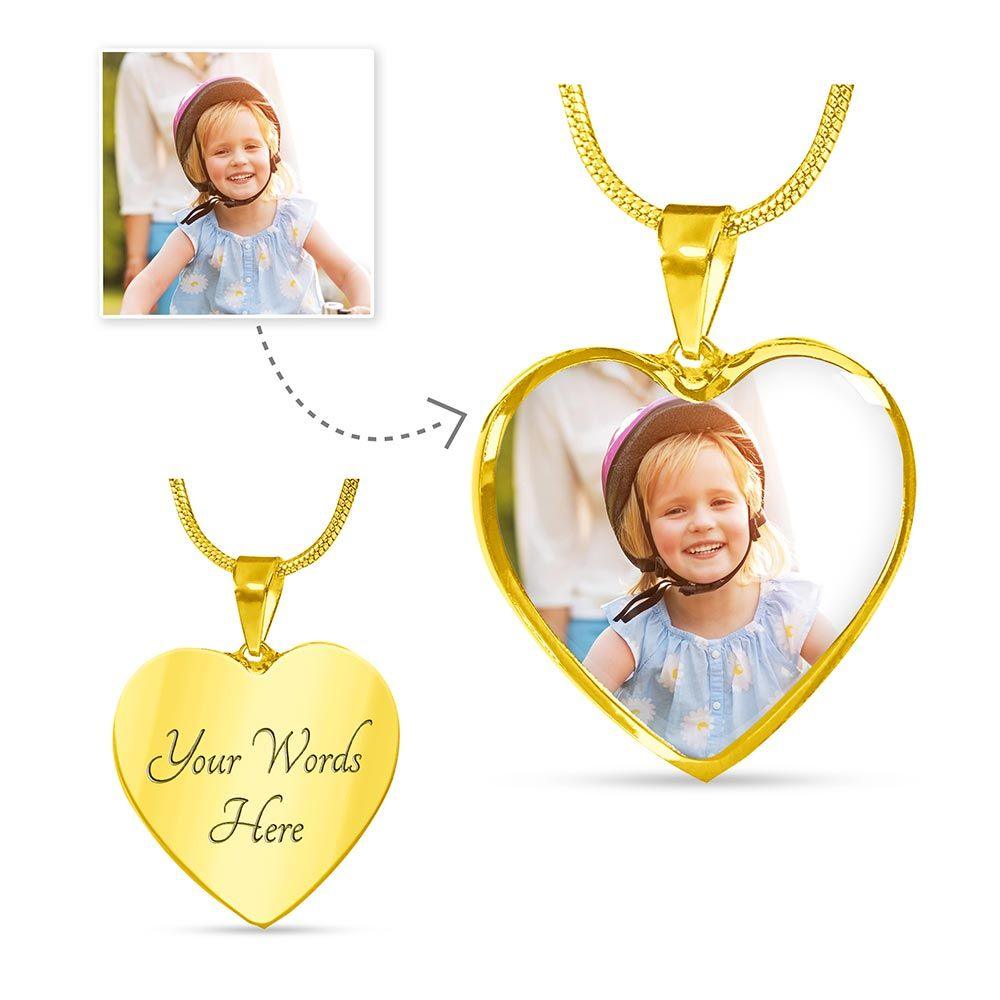 Heart Buyer Upload Custom & Engraved Necklace - Elle Royal Jewelry