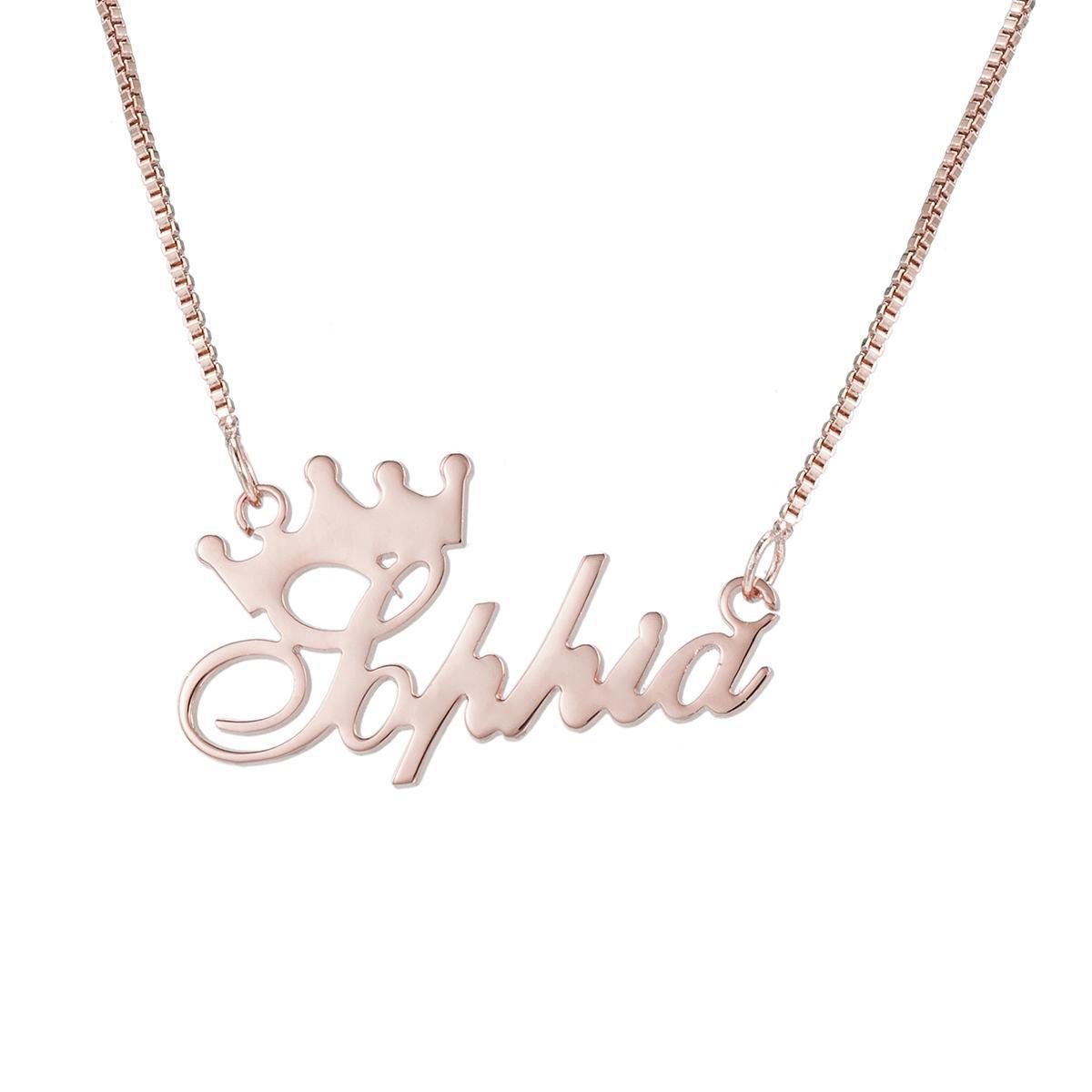 Exquisite Crown Custom Name Necklace
