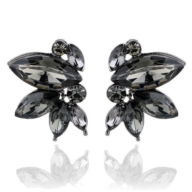 E8.Rhinestone Decor Stud Earrings - Elle Royal Jewelry