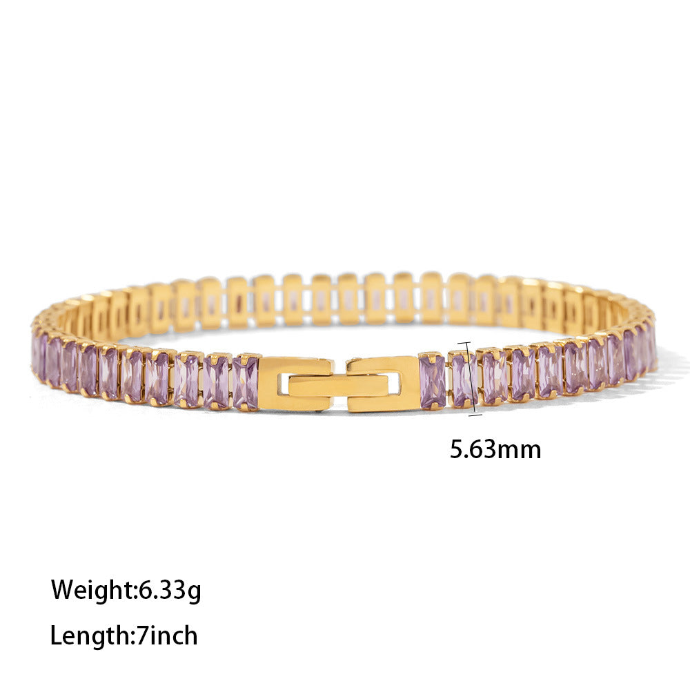18K Gold Plated Full Zircon Bracelet